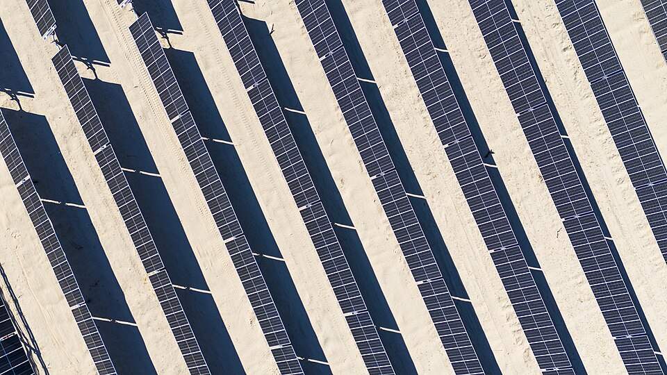 Desert Sunlight solar and battery storage facilities in California